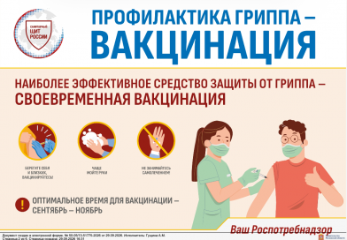 1 октября, Вакцинация против гриппа: позаботьтесь о себе и близких!
